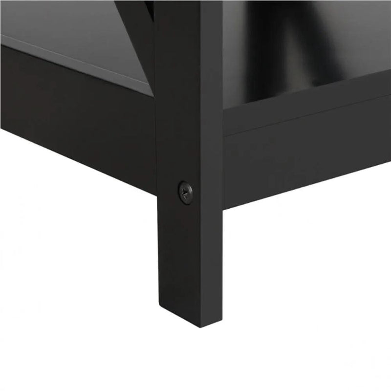 3 Tier Wood X Shape Bedside End Table Storage Cabinet Night Stand – view 11