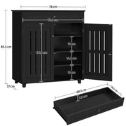 Yaheetech 4 Tier Shoe Storage Cabinet Shoe Rack 4 Tier Shoe Storage Cabinet Shoe Rack