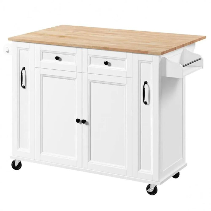 Yaheetech Kitchen Trolley with Drop-Leaf Breakfast Bar Kitchen Trolley with Drop-Leaf Breakfast Bar