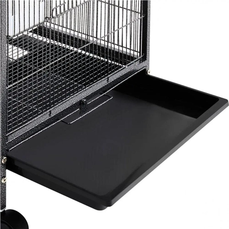 Yaheetech 40-Inch H Wrought Iron Bird Cage with Rolling Stand 40-Inch H Wrought Iron Bird Cage with Rolling Stand