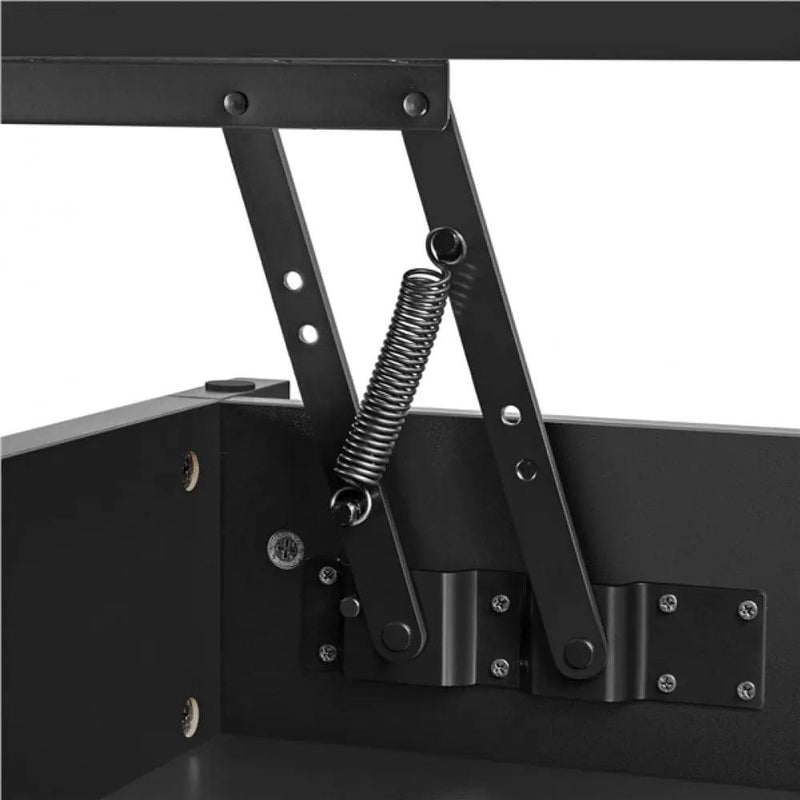 Shaker Design Lift Top Coffee Table w/Storage & 2 Open Shelves – view 8