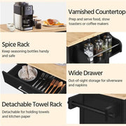 Yaheetech Kitchen Island with Wheels Kitchen Island with Wheels