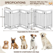 Yaheetech 6-Panel Pet Puppy Safety Fence with 3 Support Feet 6-Panel Pet Puppy Safety Fence with 3 Support Feet