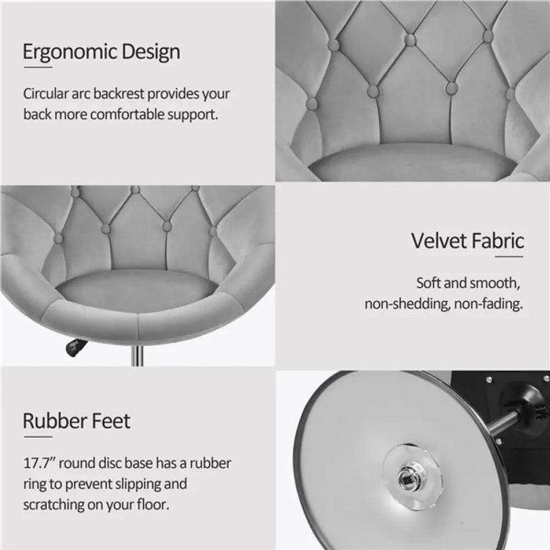 Yaheetech Makeup Vanity Chair Tufted Style Barrel Chair Makeup Vanity Chair Tufted Style Barrel Chair