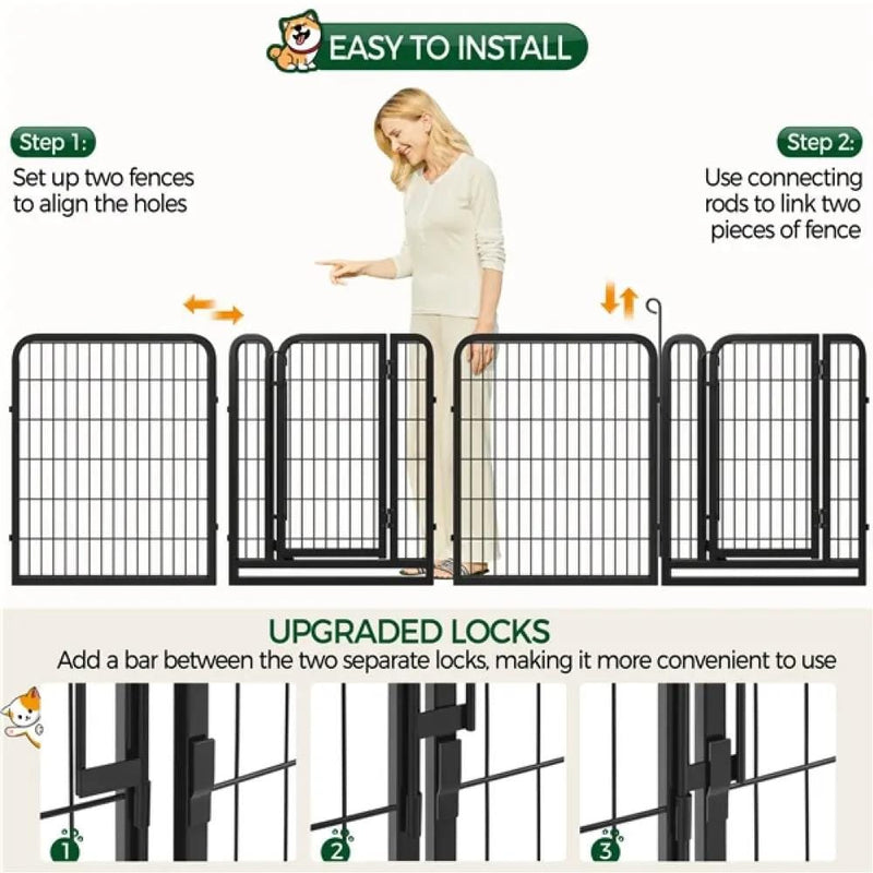Yaheetech 12 Panels Dog Playpen Pet Pen 12 Panels Dog Playpen Pet Pen