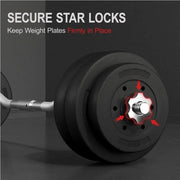 Yaheetech Barbell Weight Set 30kg Barbell Weight Set 30kg