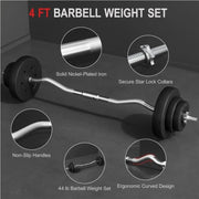 Yaheetech 20 KG Barbell Weight Set 20 KG Barbell Weight Set