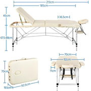 Adjustable 3 Fold Massage Bed Aluminum Alloy Massage Couch – view 8