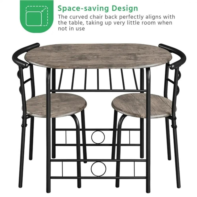 Yaheetech 3 Piece Dining Set Dining Table Dining Chair Set 3 Piece Dining Set Dining Table Dining Chair Set