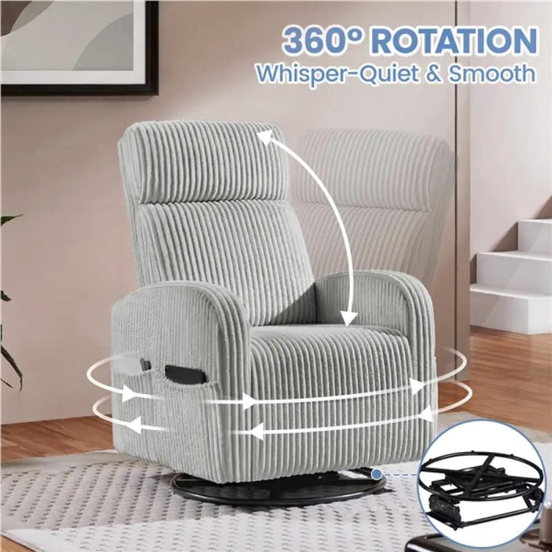 Yaheetech 360-Degree Swiveling Nursing Glider Chair Rocking Chair 360-Degree Swiveling Nursing Glider Chair Rocking Chair