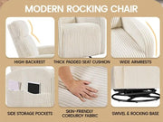 Yaheetech 360-Degree Swiveling Nursing Glider Chair Rocking Chair 360-Degree Swiveling Nursing Glider Chair Rocking Chair