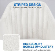 Modern Boucle Desk Chair Computer Chair Computer Chair Ivory – view 8