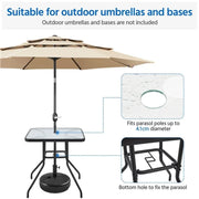 Yaheetech Outdoor Coffee Table Patio Square Bistro Table Outdoor Coffee Table Patio Square Bistro Table