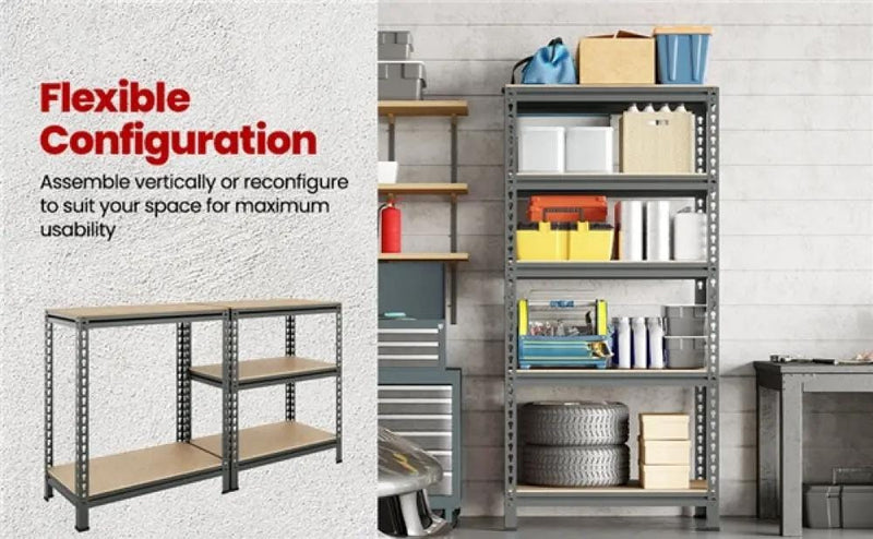Yaheetech 5-Tier Utility Shelves Adjustable Metal Shelving Units 5-Tier Utility Shelves Adjustable Metal Shelving Units