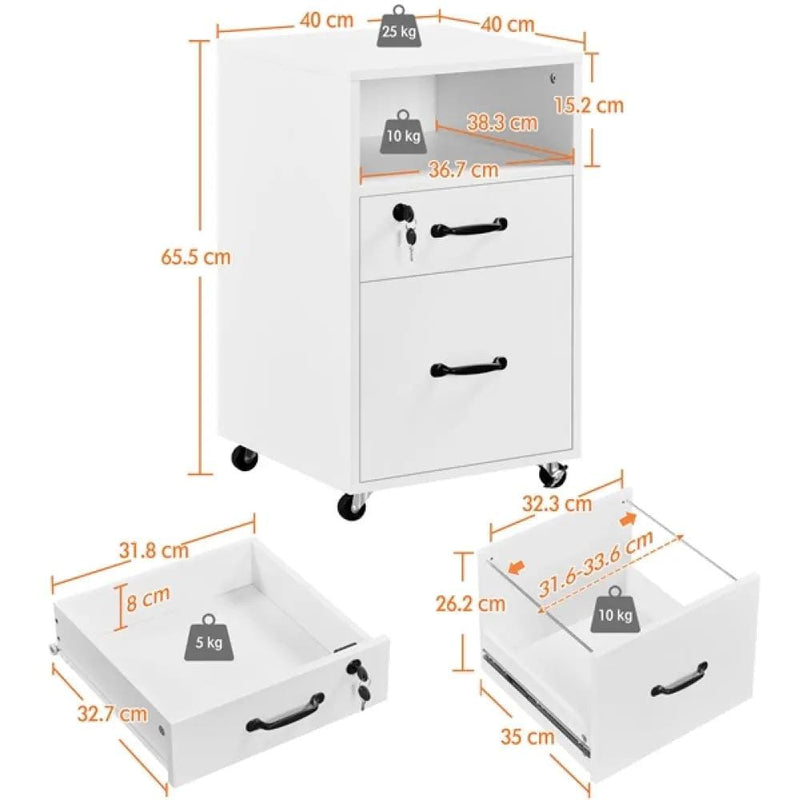 Yaheetech Brand New 2 Drawer Side Table End Table File Cabinet Brand New 2 Drawer Side Table End Table File Cabinet