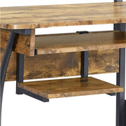 3-Tier Rolling Computer Desk Study Table with Printer Shelf – view 8