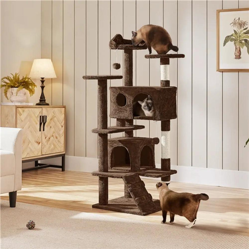 Yaheetech Multilevel Cat House Cat Tree Cat Tower Multilevel Cat House Cat Tree Cat Tower