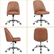 Yaheetech Faux Leather Mid Back Home Office Desk Chair Faux Leather Mid Back Home Office Desk Chair