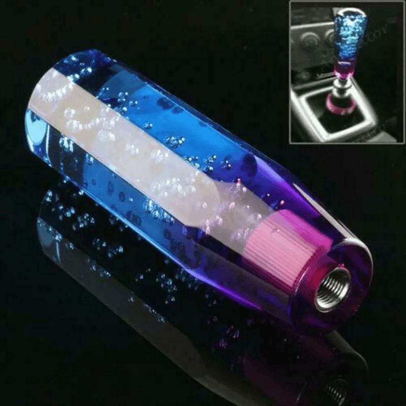 Crystal Bubble Gear Shift Knob 15cm Multicolor Gradient Blue Purple – view 3