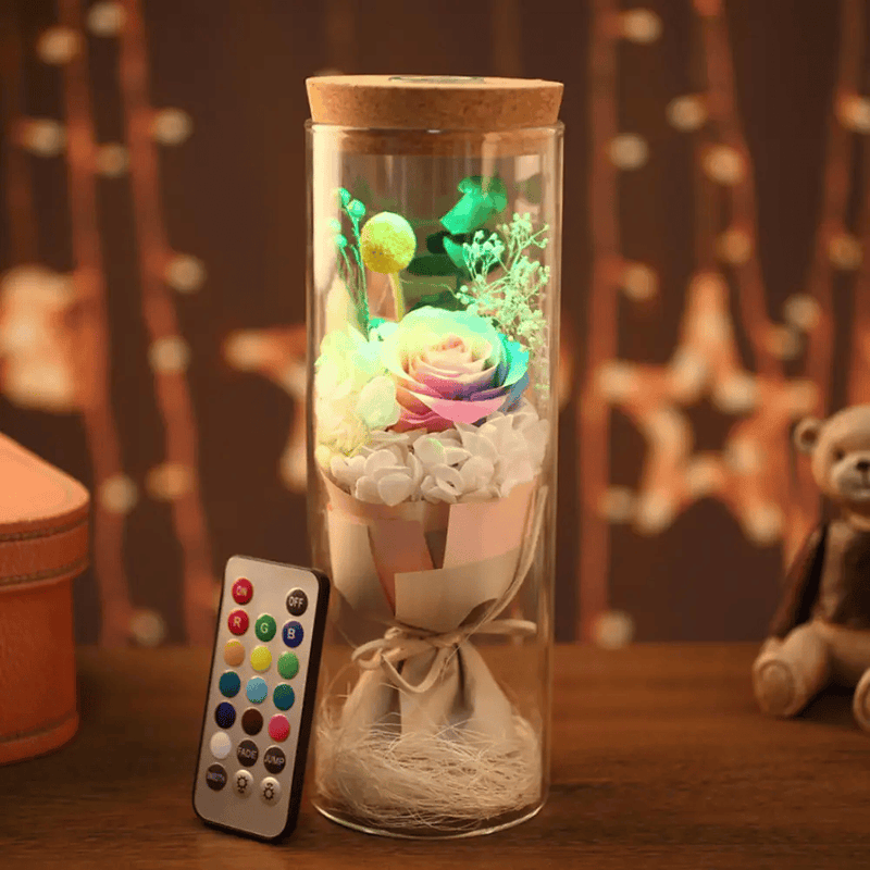 salelink.co.nz Unbranded Rose LED Light Romantic Rose LED Light in Glass Cover Night Light