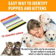 salelink.co.nz Unbranded 12 Colours Pet Whelping ID Collar Bands 12 Colors Whelping ID Collar Bands for Pets
