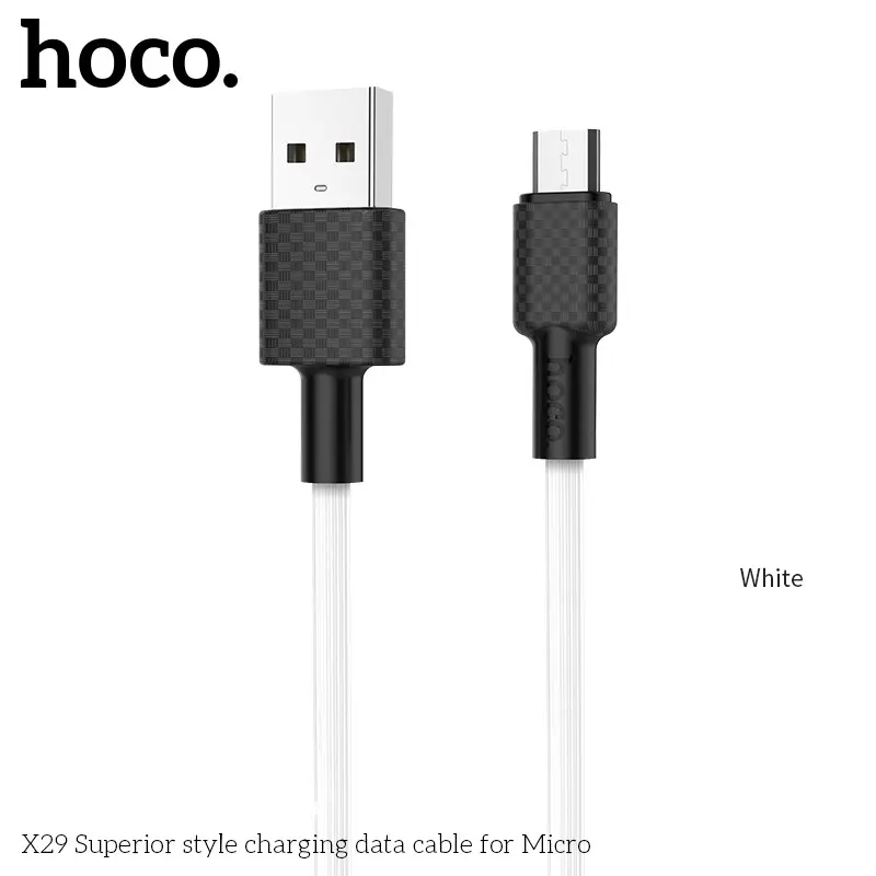 HOCO X29 Micro USB Cable With Smart IC Quick Charge 2.1A White – view 3