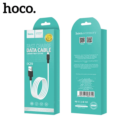 HOCO X29 Micro USB Cable With Smart IC Quick Charge 2.1A White – view 2