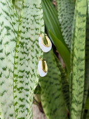 Tahana Jewellery Hoops Kōmaru White Gold Hoops Kōmaru White Gold Hoops