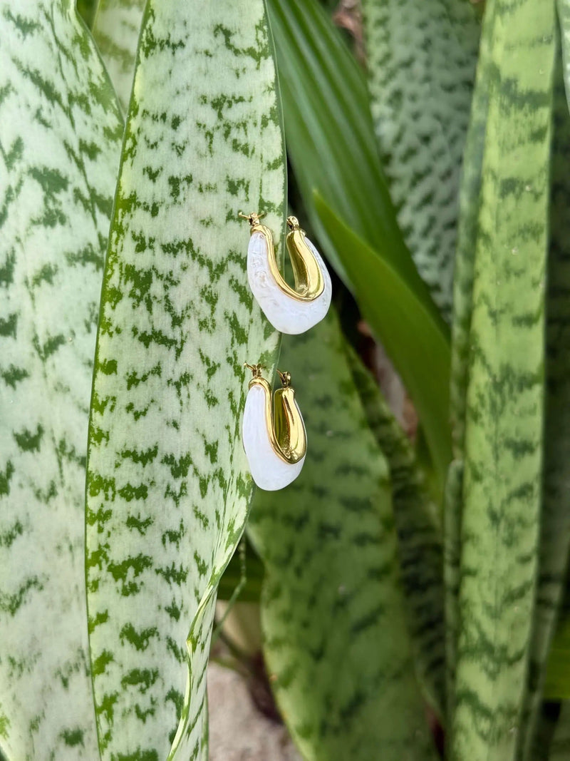 Tahana Jewellery Hoops Kōmaru White Gold Hoops Kōmaru White Gold Hoops