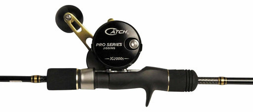 Catch Combo Kensai 100g Slow Pitch Jigging Rod With Left Hand JGX2000 Reel Spooled With Braid