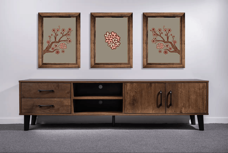 sue-e furniture Entertainment units 'Hagen' Walnut Color Entertainment Unit 'Hagen' Walnut Color Entertainment Unit