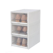 3X Push Pull Shoes Box Rack Foldable Organizer With Transparent Drawers – view 1