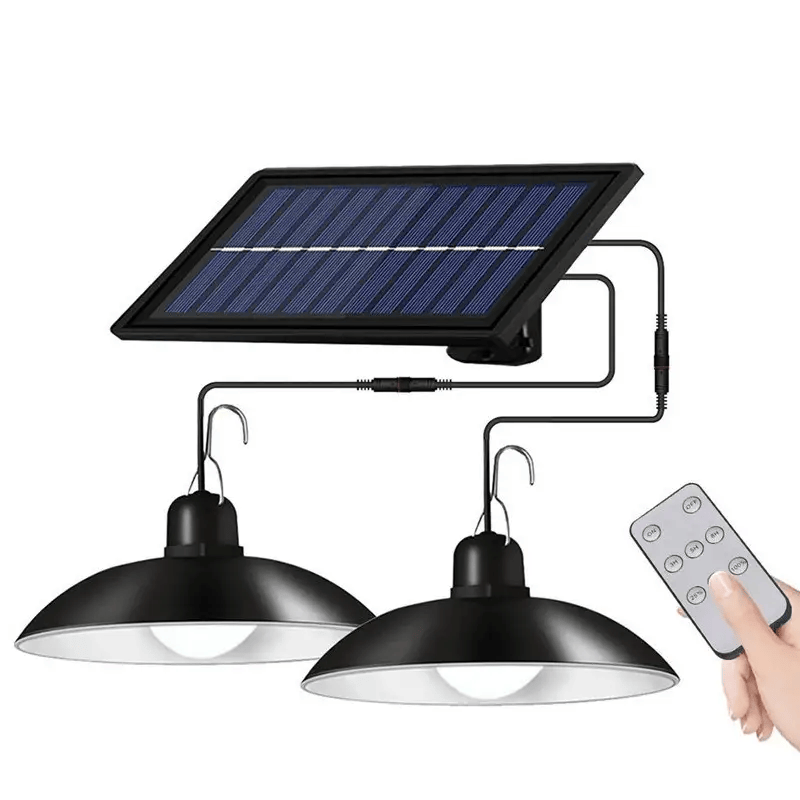 salelink.co.nz Unbranded Double Head Solar Pendant Light Double Head Solar Pendant Light | Action Outdoors NZ