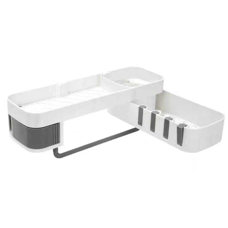 Shower Caddy Corner Bathroom Storage Shelf Holder Rack Organiser Adhesive Tripod – view 2