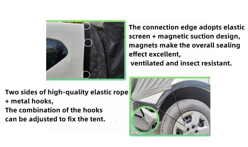 Car Trunk Tent Sunshade Rainproof Tailgate Shade Awning – view 7
