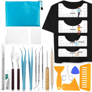 33pcs Vinyl Weeding Tools with T-Shirt Ruler Guide Craft Tools – view 1