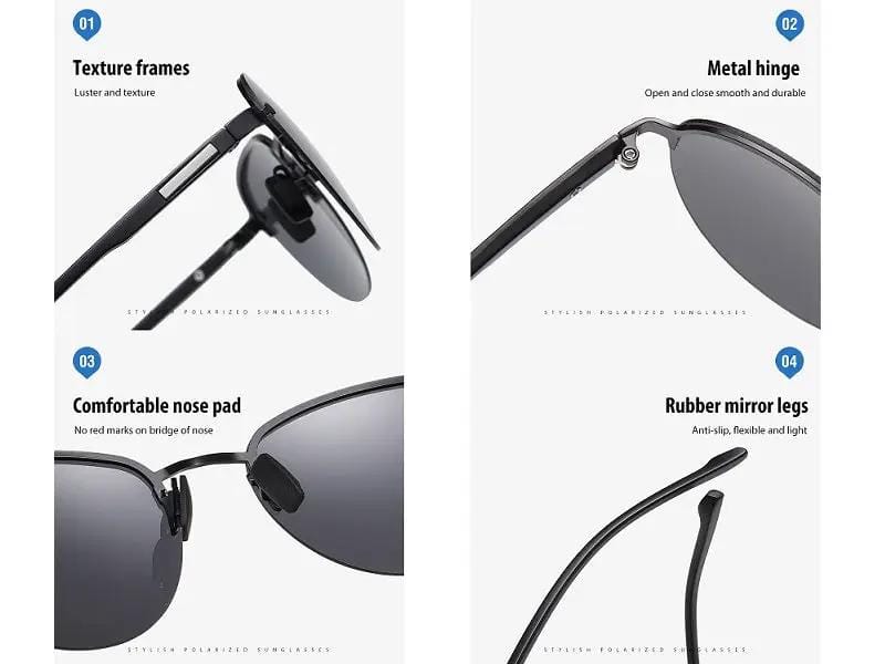 BLACK/B HD Polarized Lens Sunglasses Anti-Blue Ray Hydrophobic – view 4