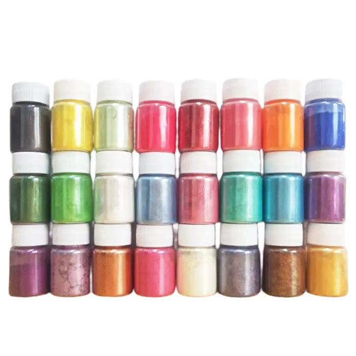 salelink.co.nz Unbranded 24pcs Pearl Pigment Powder Pearl Pigment Powder Set 24 Colors For Crafts