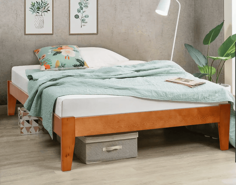 sue-e furniture Bed frames & bases Hartland Solid Wood Bed Base Honey Double Hartland Solid Wood Bed Base Honey Double