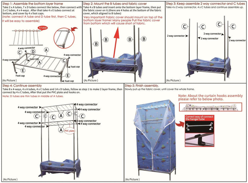 salelink.co.nz Unbranded Clothes Wardrobe Organiser (LM1248) Clothes Wardrobe Organiser (LM1248) | Action Outdoors NZ