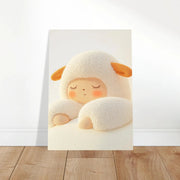 Blank Wall Print Shop Print Material Fluffy Sheep Asleep Fluffy Sheep Asleep