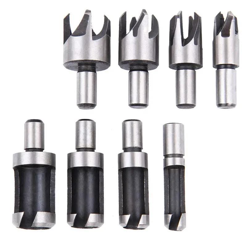 salelink.co.nz Unbranded 23pcs Woodworking Chamfer Drilling Tool Kit 23Pcs Woodworking Chamfer Drill Bit Set Kit