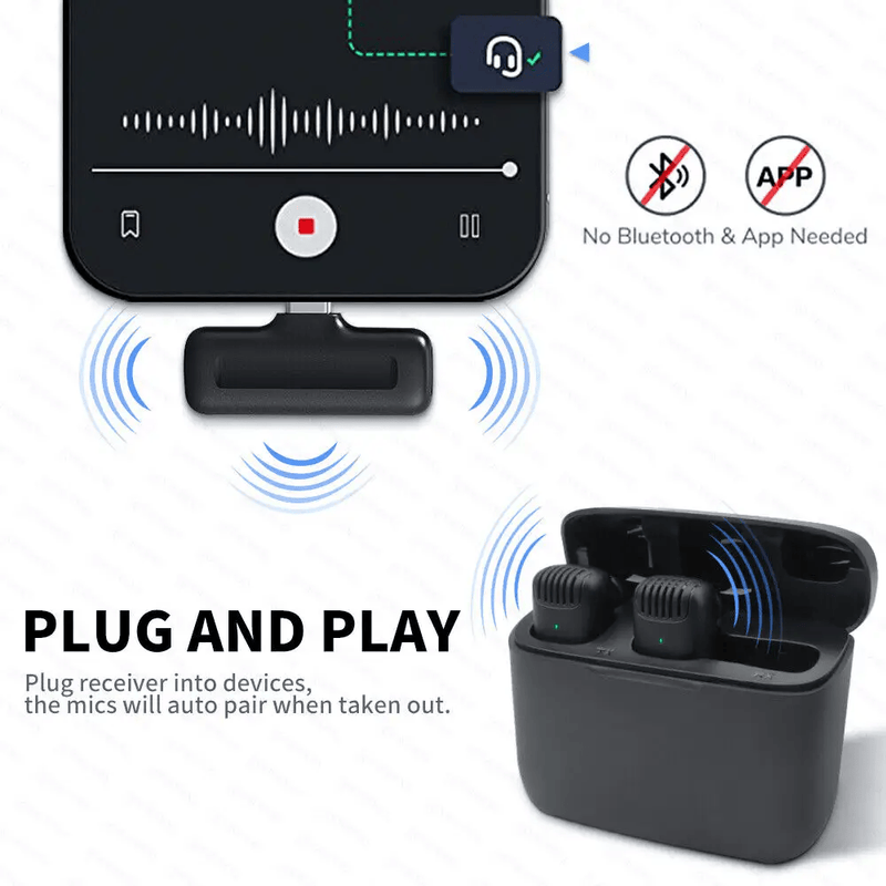 salelink.co.nz Unbranded Wireless Microphone (LM1638) Wireless Microphone (LM1638) | Action Outdoors NZ