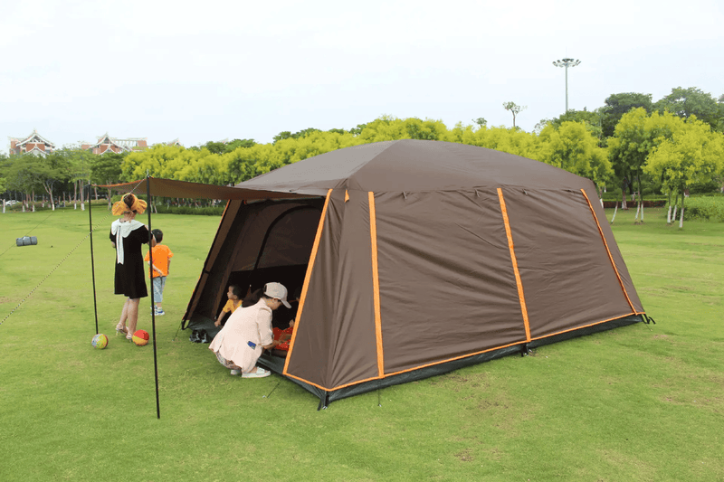 Camping Tent 8-12persons 430x305x203cm Coffee – view 2