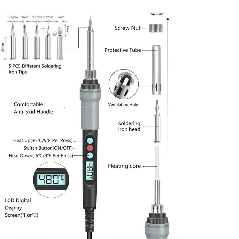 salelink.co.nz Unbranded 90W Soldering Iron Kit 90W Soldering Iron Kit | Action Outdoors NZ
