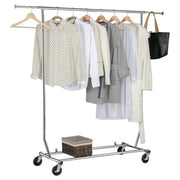 Free-Standing Standard Garment Rod Clothes Organizer Adjustable Foldable Clothes Rack – view 3