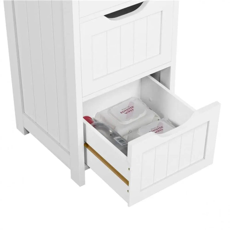 Yaheetech Bathroom Floor Cabinet Wooden Side Storage Organizer Bathroom Floor Cabinet Wooden Side Storage Organizer