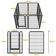 Yaheetech 8 Panels Dog Playpen 100cm Tall Dog Pen Dog Fence 8 Panels Dog Playpen 100cm Tall Dog Pen Dog Fence