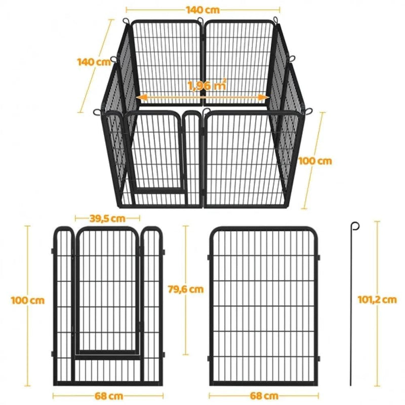 Yaheetech 8 Panels Dog Playpen 100cm Tall Dog Pen Dog Fence 8 Panels Dog Playpen 100cm Tall Dog Pen Dog Fence