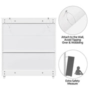4 Tier Shoe Storage Cabinet 1 Drawer Closed Adjustable Shoes Rack – view 9